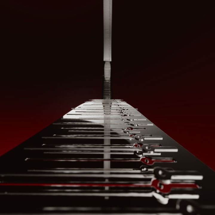 Illustration des aiguilles de montre Tissot d&eacute;coup&eacute;es sur une plaque.