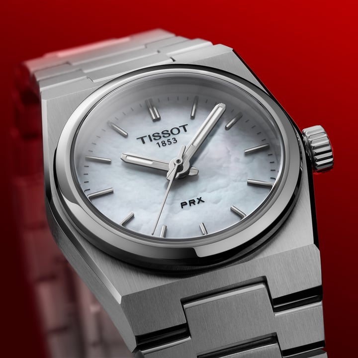 Montre Tissot PRX 25 mm avec cadran nacr&eacute;