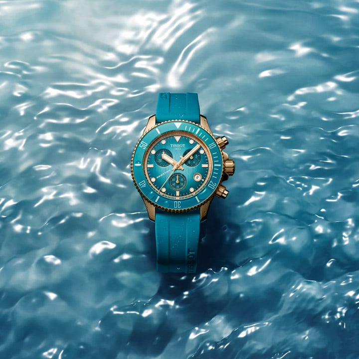 Tissot Seastar floating in the water