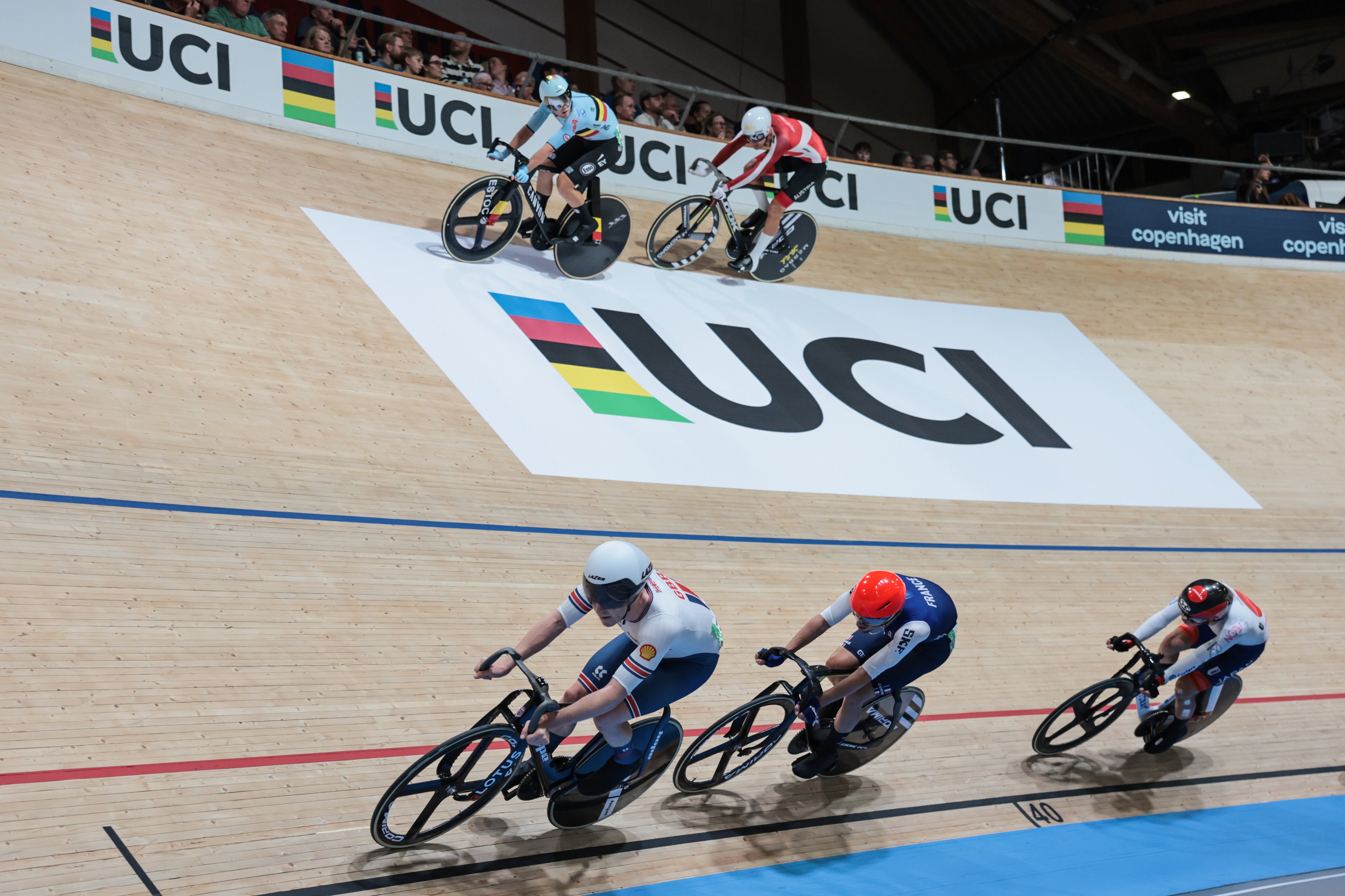 Cyclists racing during the cycling world cup