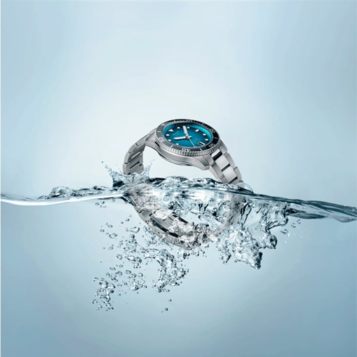 Tissot Seastar floating in the water