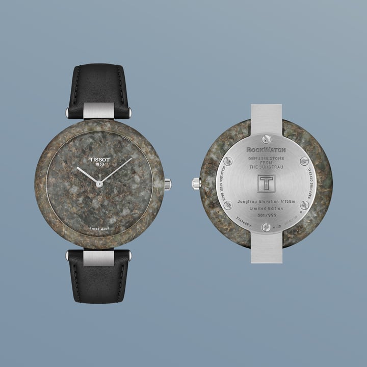 Front and back view of the Tissot RockWatch
