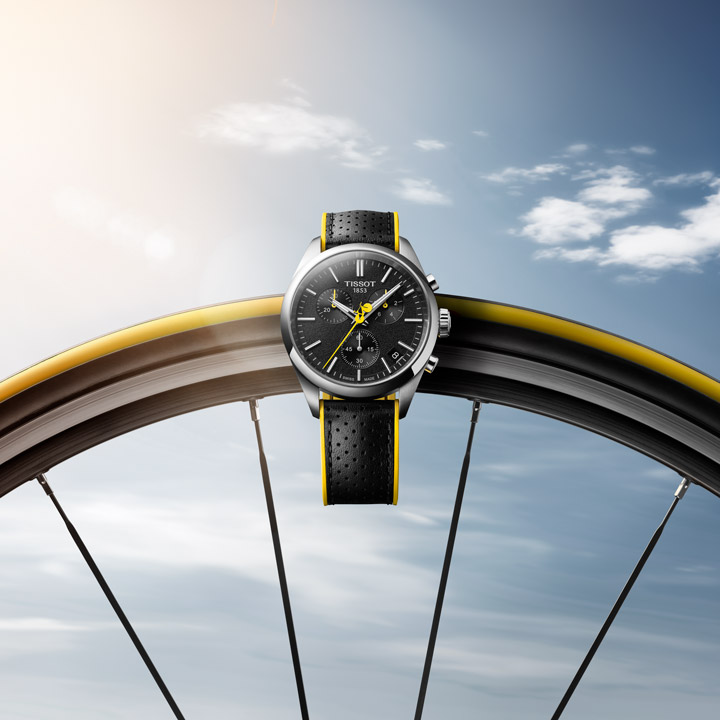 Tissot PR 100 Tour de France 2024 watch standing