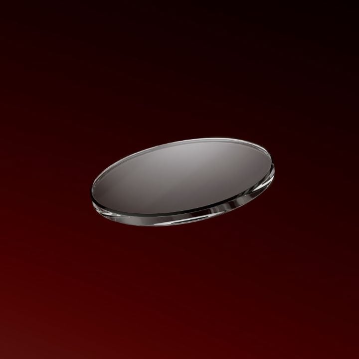 Illustration d'une glace saphir sur fond d&eacute;grad&eacute; rouge et noir.