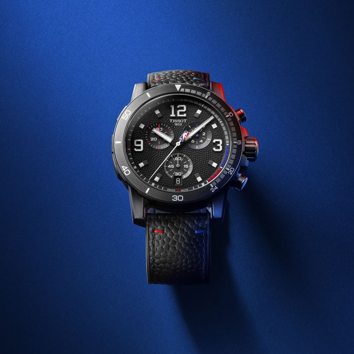 Tissot NBA Supersport Special Edition on a dark blue background