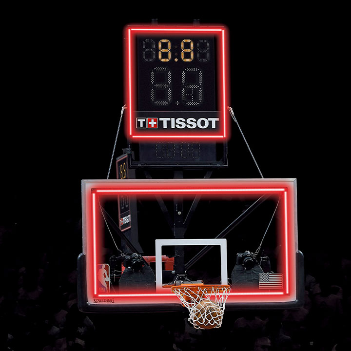 Basketball hoop in Tissot colours