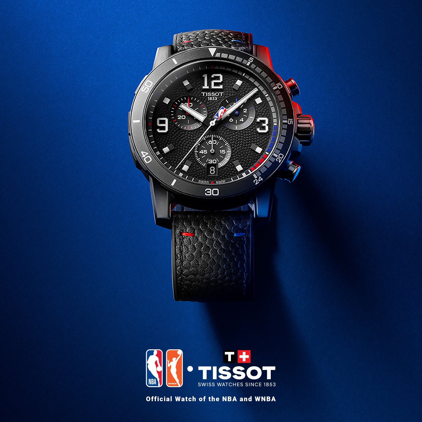Tissot NBA Supersport Special Edition on a dark blue background