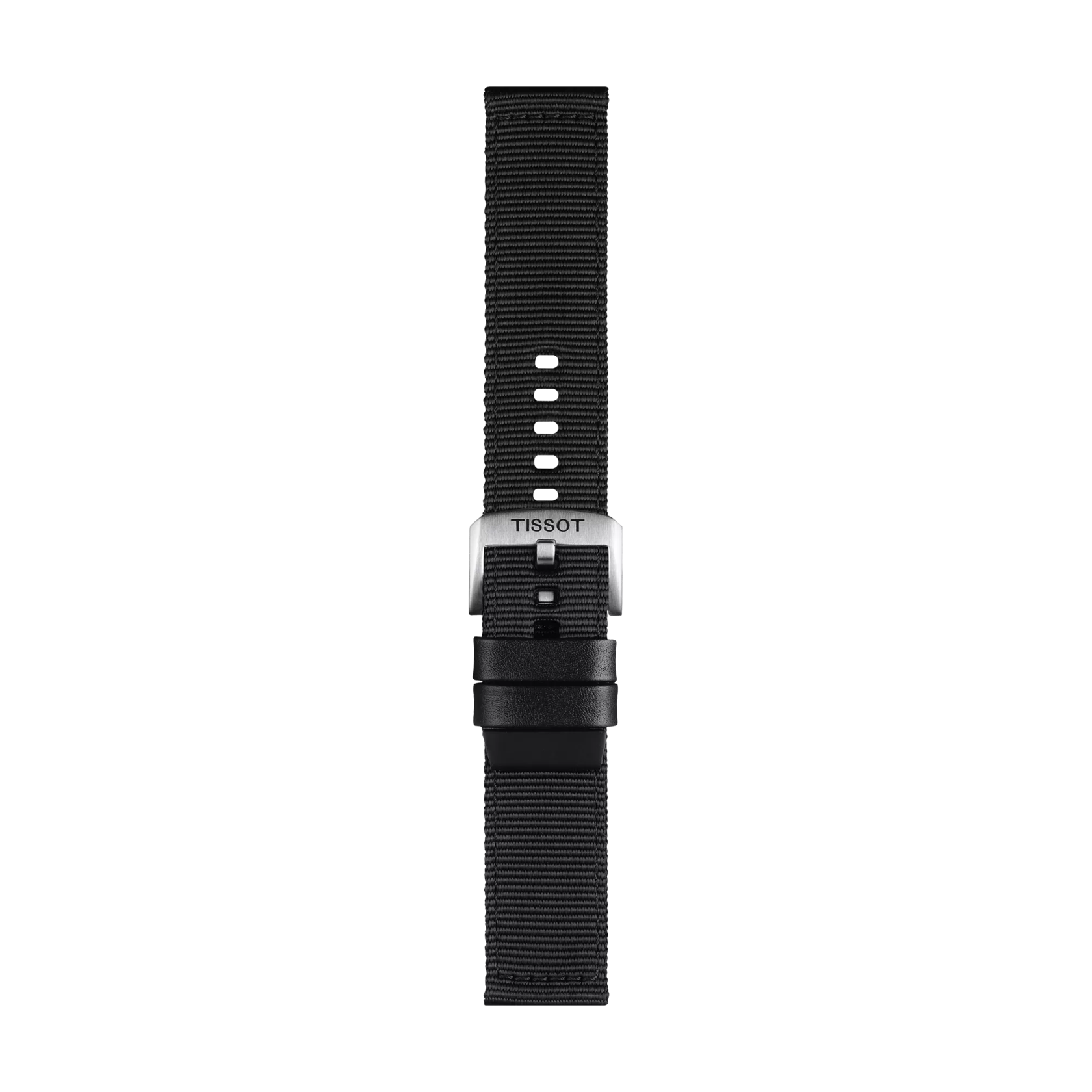 Tissot αυθεντικό μαύρο συνθετικό υφασμάτινο λουράκι πτερύγια 22 mm