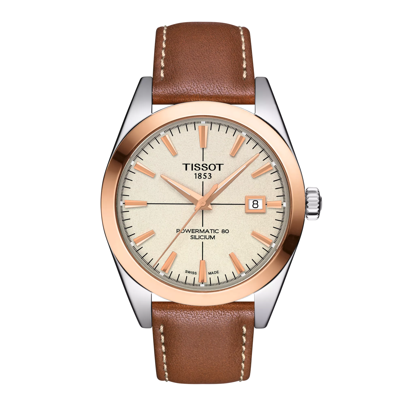 Tissot Gentleman Powermatic 80 Silicium Solid 18K Gold bezel