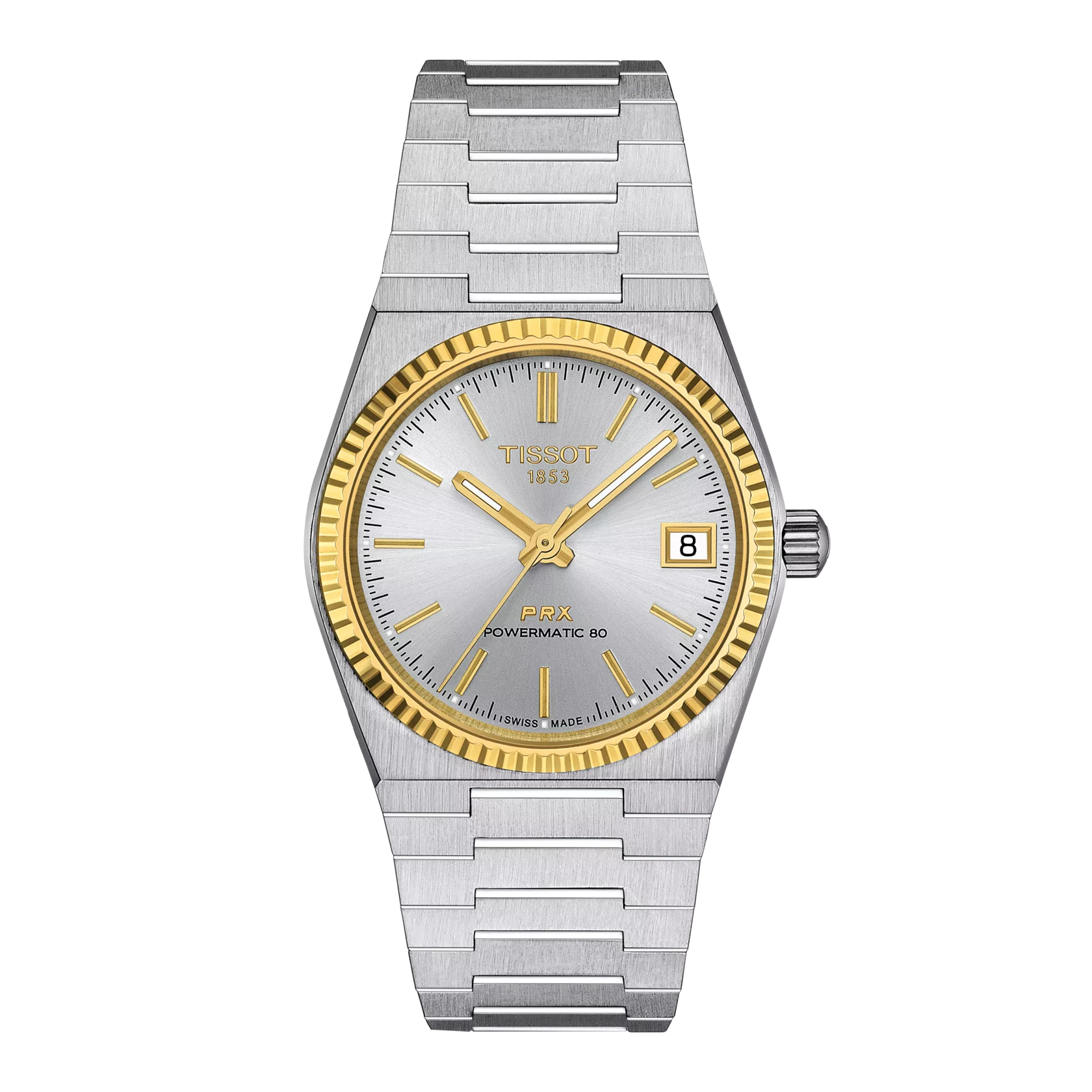 Tissot PRX Powermatic 80 Steel & 18K Gold Bezel 35mm - T9312074103101