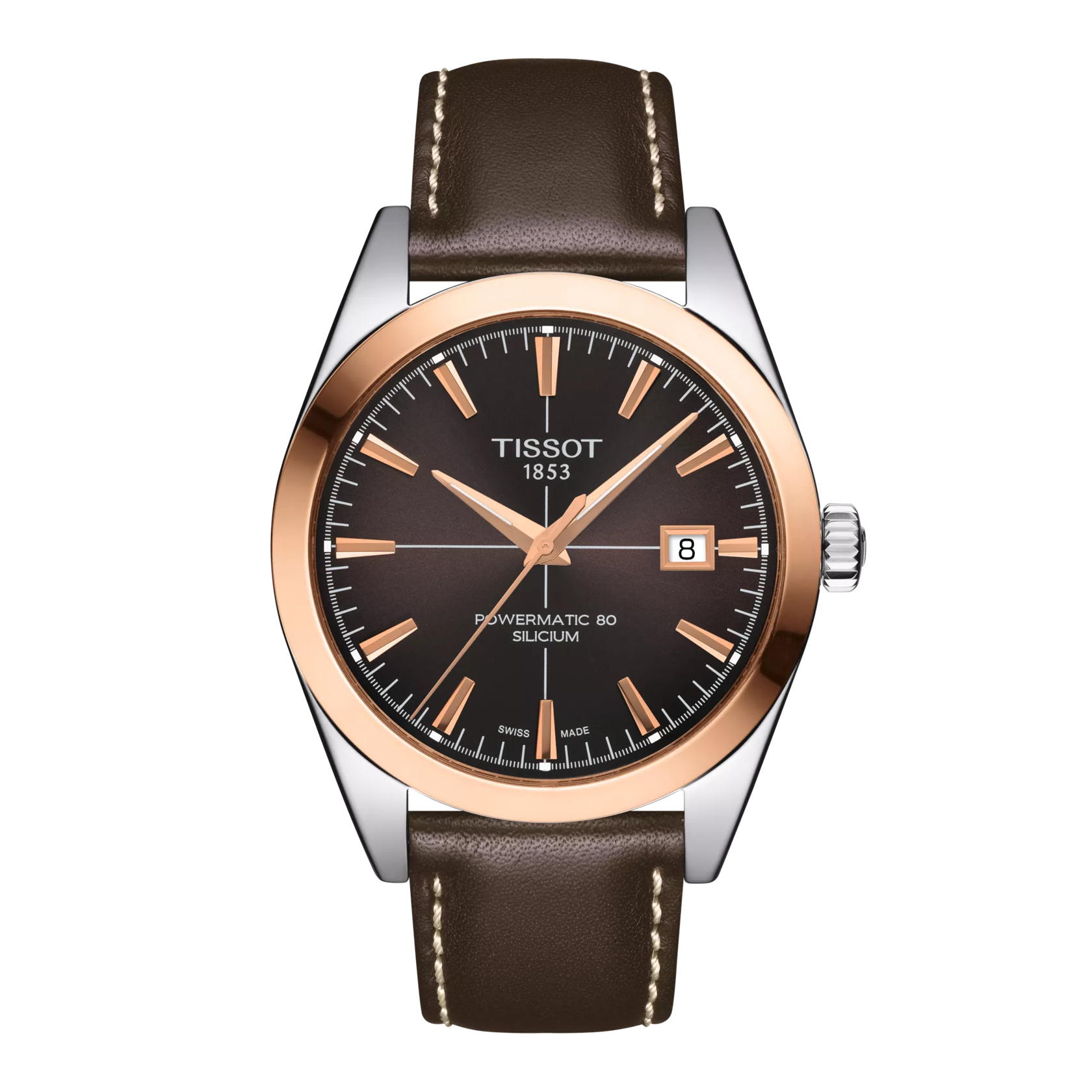 Tissot Gentleman Powermatic 80 Silicium Solid 18K Gold bezel